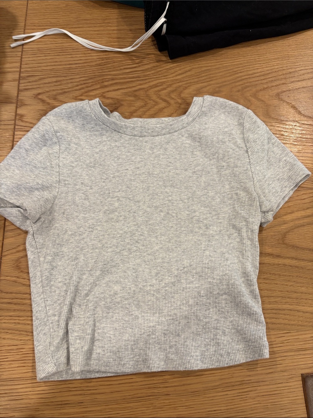 Garage ' Ribbed Short Sleeve Tee - Light Gray small